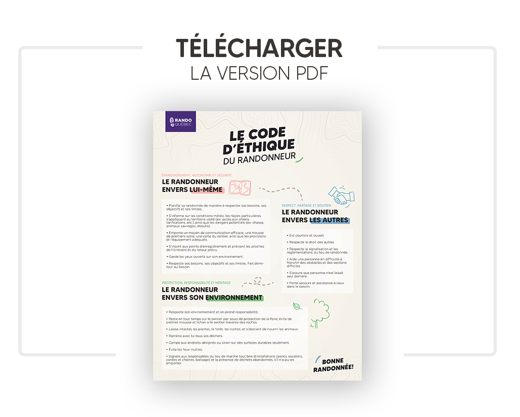 Télécharger le code d'éthique du randonneur