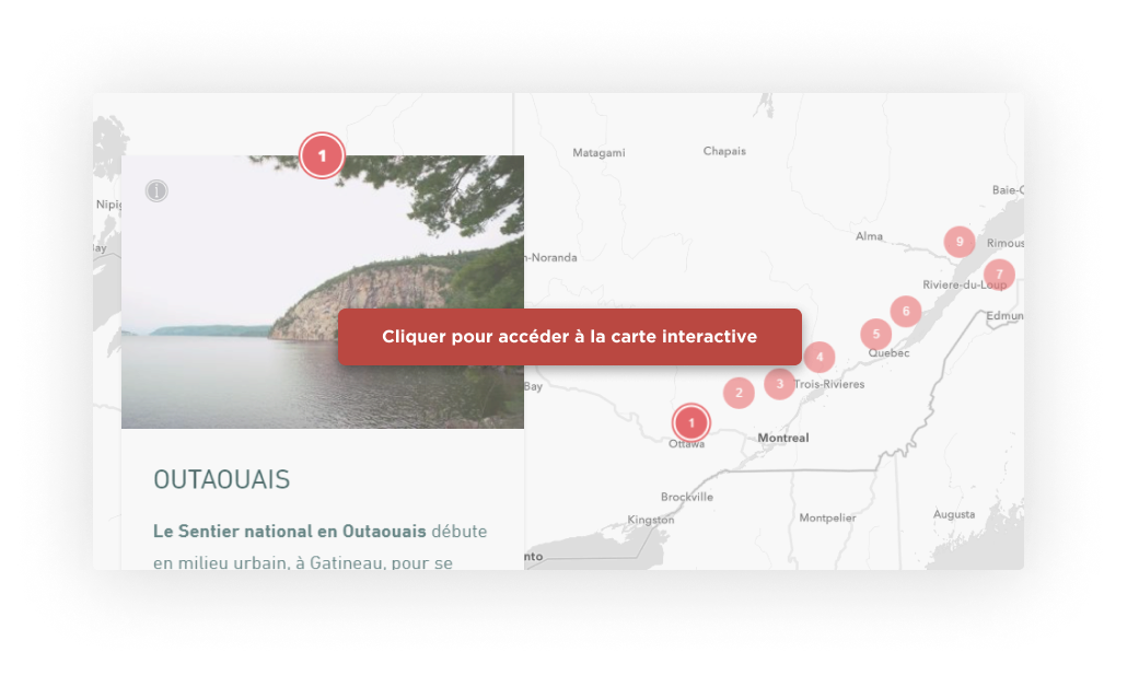 Carte interactive Sentier national