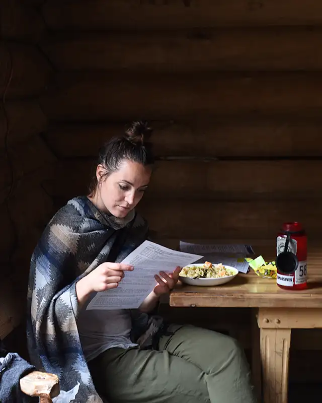 Petit déjeuner en longue randonnée dans un refuge